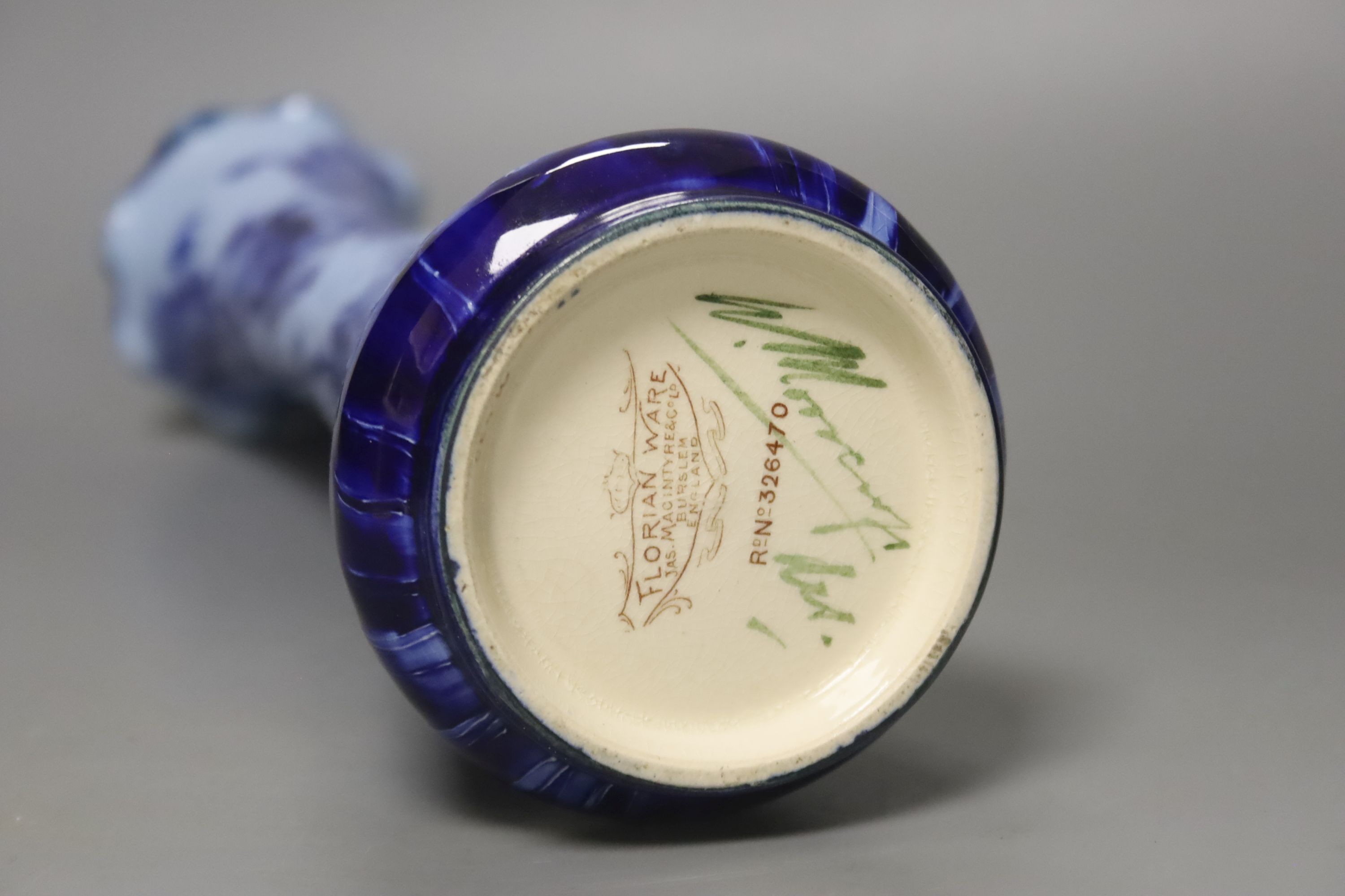 A Moorcroft Macintyre & Co Florian vase, RD No.326470, height 31cm